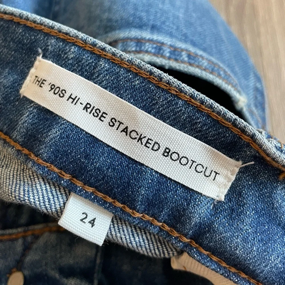 DENIM FORUM The 90s Hi-Rise Stacked Bootcut Jeans. Size 24 - Picture 7 of 11